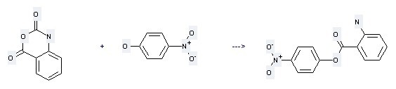 Benzoic acid, 2-amino-,4-nitrophenyl ester can be prepared by 1H-Benzo[d][1,3]oxazine-2,4-dione and 4-Nitro-phenol
